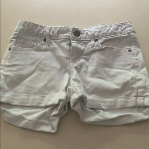 White Jean Shorts
